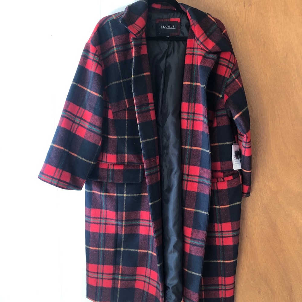 Plaid coat!